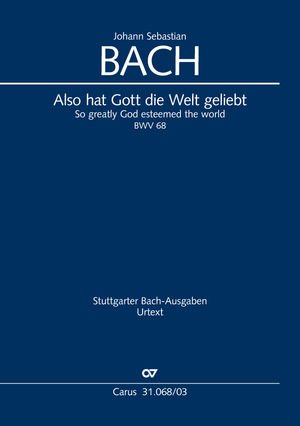 Also hat Gott die Welt geliebt Kantate zum 2. Pfingsttag Klavierauszug