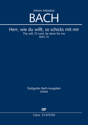 Herr, wie du willt, so schicks mit mir Cantate pour le 3ème dimanche après l'Epiphanie Réduction piano-chant
