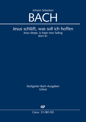 Jesus sleeps, is hope now fading Cantata for the 4th Sunday after Epiphany Vocal score