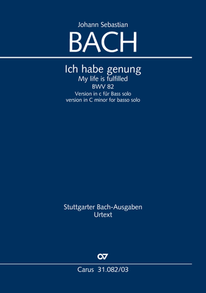 Johann Sebastian Bach: Ich habe genung - Partition | Carus-Verlag
