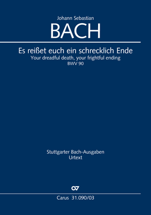 Es reißet euch ein schrecklich Ende Cantate pour le 25ème dimanche après la Trinité Réduction piano-chant