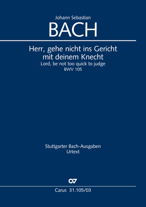 Herr, gehe nicht ins Gericht mit deinem Knecht Cantate pour le 9ème dimanche après la Trinité Réduction piano-chant