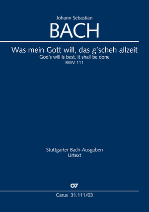 God’s will is best, it shall be done Cantata for the 3rd Sunday after Epiphany Vocal score