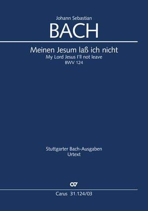 My Lord Jesus I'll not leave Cantata for the 1st Sunday after Epiphany Vocal score