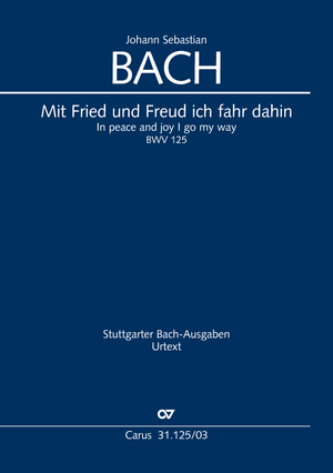 In peace and joy I go my way Cantata for the Purification of Mary Vocal score