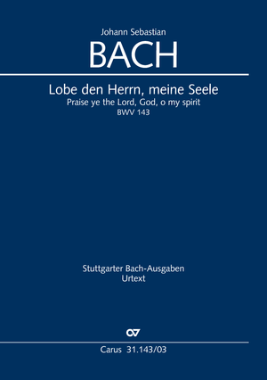 Praise ye the Lord, God, o my spirit Cantata for New Year Vocal score