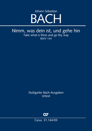 Nimm, was dein ist, und gehe hin Cantate pour le dimanche Septuagesimas Réduction piano-chant