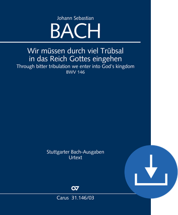 Through bitter tribulation we enter into God's kingdom Cantata for the Sunday Jubilate Vocal score digital (download), pdf file
