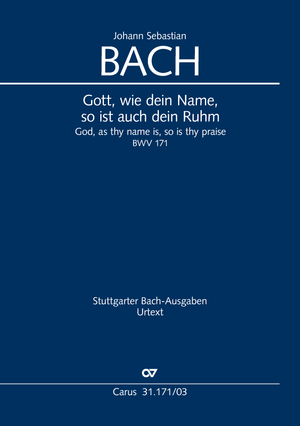 God, as thy name is, so is thy praise Cantata for New Year's Day Vocal score