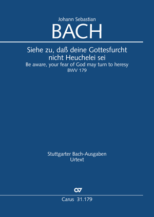 Johann Sebastian Bach Siehe Zu Dass Deine Gottesfurcht Nicht Heuchelei Sei Noten Chormusik Kaufen