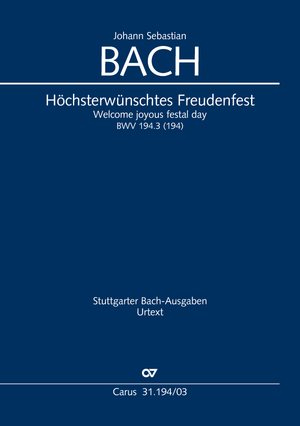 Höchsterwünschtes Freudenfest Cantata for the Feast of Trinity Réduction piano-chant