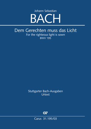 Dem Gerechten muss das Licht Cantate pour la cérémonie de mariage Réduction piano-chant