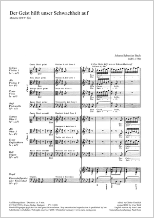 Thumbnail: Johann Sebastian Bach: Der Geist hilft unser Schwachheit auf