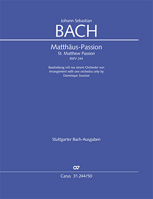Johann Sebastian Bach: Matthäus-Passion - Noten | Carus-Verlag