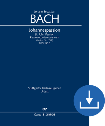 Johannespassion (Version IV) Passio secundum Joannem Klavierauszug digital, PDF-Datei