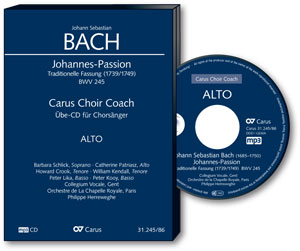 Johann Sebastian Bach: Johannespassion (Traditionelle Fassung) - CDs, Choir Coaches, Medien | Carus-Verlag