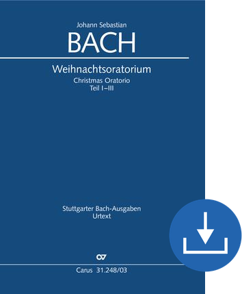 Christmas Oratorio (Part I-III) Vocal score digital (download), Part I-III, pdf file, German/English