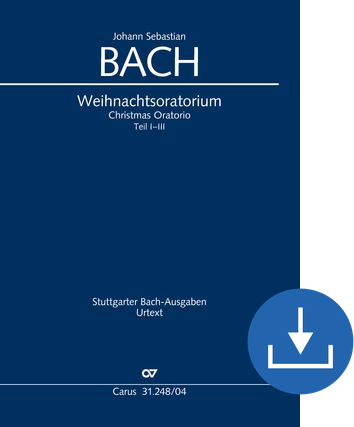 Christmas Oratorio (Part I-III) Vocal score digital (download), Part I-III, pdf file, German
