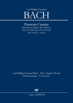 Passions-Cantate Die letzten Leiden des Erlösers Klavierauszug, Vorwort auf Dt. und Engl.
