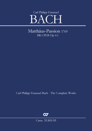 Carl Philipp Emanuel Bach: Passion according to St. Matthew - Sheet music | Carus-Verlag
