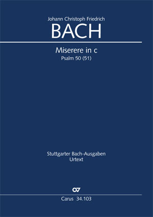 Johann Christoph Friedrich Bach: Miserere in c - Noten | Carus-Verlag