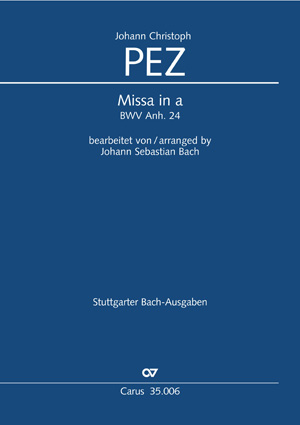 Missa in a Kyrie und Gloria. Bearbeitet von Johann Sebastian Bach Dirigierpartitur