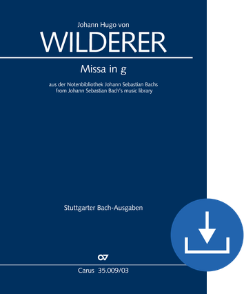 Missa in G minor from Johann Sebastian Bach's music library Vocal score digital (download), pdf file