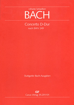 Concerto in D major Score, First edition