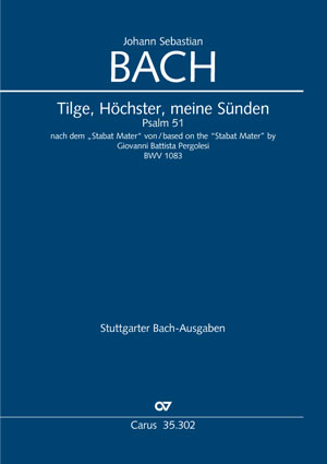Johann Sebastian Bach: Tilge, Höchster, meine Sünden - Sheet music | Carus-Verlag