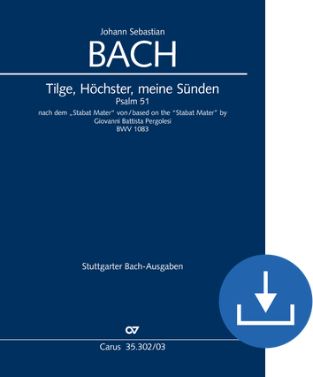 Tilge, Höchster, meine Sünden nach dem „Stabat Mater“ von Giovanni Battista Pergolesi, BWV 1083 Klavierauszug digital, PDF-Datei