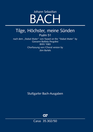 Johann Sebastian Bach: Tilge, Höchster, meine Sünden - Partition | Carus-Verlag