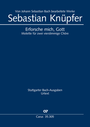 Erforsche mich Gott nach der Fassung von J. S. Bach Dirigierpartitur