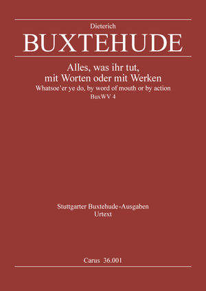 Alles, was ihr tut mit Worten oder mit Werken Dirigierpartitur