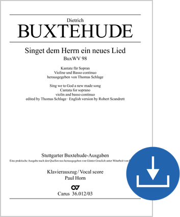 Singet dem Herrn ein neues Lied Kantate Klavierauszug digital, PDF-Datei