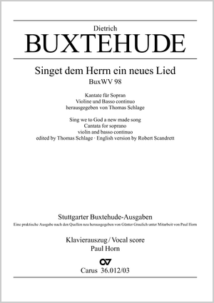 Singet dem Herrn ein neues Lied Kantate Klavierauszug
