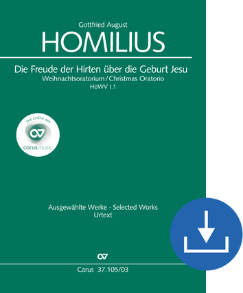 Die Freude der Hirten über die Geburt Jesu. Weihnachtsoratorium Gott, dich rühmen unsere Lieder Vocal score digital (download), pdf file