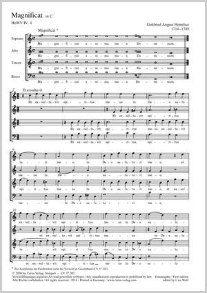 Gottfried August Homilius: Magnificat in C - Noten | Carus-Verlag