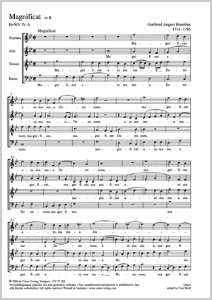 Gottfried August Homilius: Magnificat in B - Noten | Carus-Verlag
