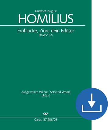 Frohlocke, Zion, dein Erlöser Kantate zum 3. Advent Vocal score digital (download), pdf file