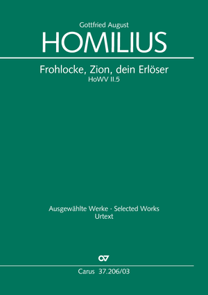 Gottfried August Homilius: Frohlocke, Zion, dein Erlöser - Noten | Carus-Verlag