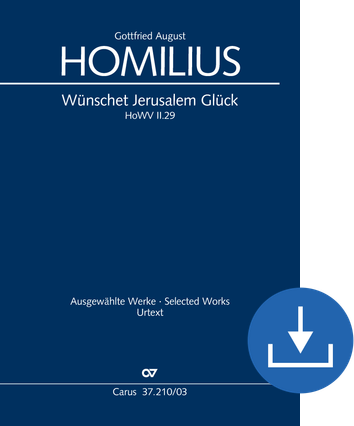 Wünschet Jerusalem Glück Kantate zum Neujahrsfest Vocal score digital (download), pdf file