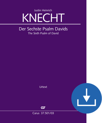 Der Sechste Psalm Davids Herr! Straf mich nicht in deinem Zorne Klavierauszug digital, PDF-Datei