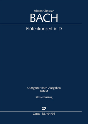 Johann Christian Bach: Concerto per il Flauto traverso in D / Flötenkonzert in D - Noten | Carus-Verlag