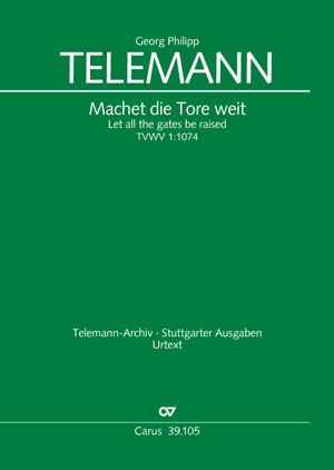 Georg Philipp Telemann: Let all the gates be raised - Partition | Carus-Verlag