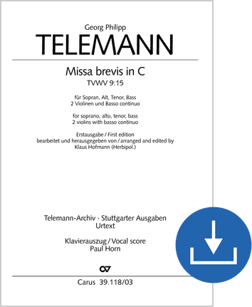 Missa brevis Klavierauszug digital, PDF-Datei