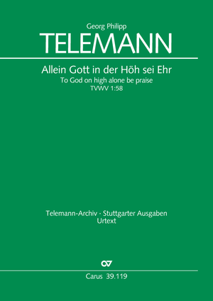 Allein Gott in der Höh sei Ehr Weihnachtskantate Dirigierpartitur, Erstausgabe