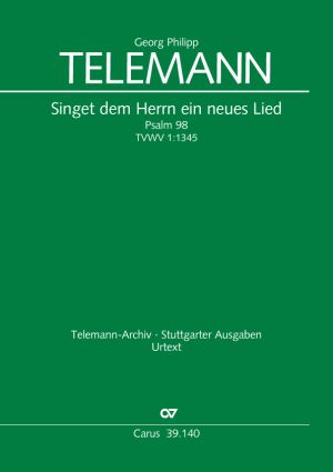 Georg Philipp Telemann: Sing to the Lord a new song - Sheet music | Carus-Verlag