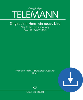 Singet dem Herrn ein neues Lied. Psalm 98 Psalm 98 Klavierauszug digital, PDF-Datei