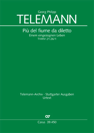 Georg Philipp Telemann: Più del fiume da diletto (Einem eingezognen Leben) - Noten | Carus-Verlag