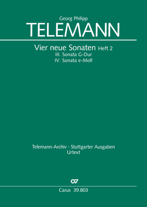 Thumbnail: Georg Philipp Telemann: Vier neue Sonaten (Heft 2: Sonaten 3 und 4)